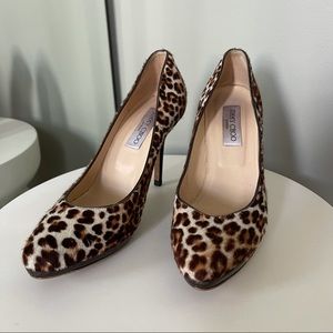 Jimmy Choo animal print classic style Heels